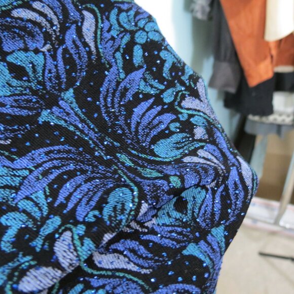 Alex Evenings Peacock Colors Knit Jacket & Sleeveless Formal Cocktail Size 2X - Picture 8 of 11